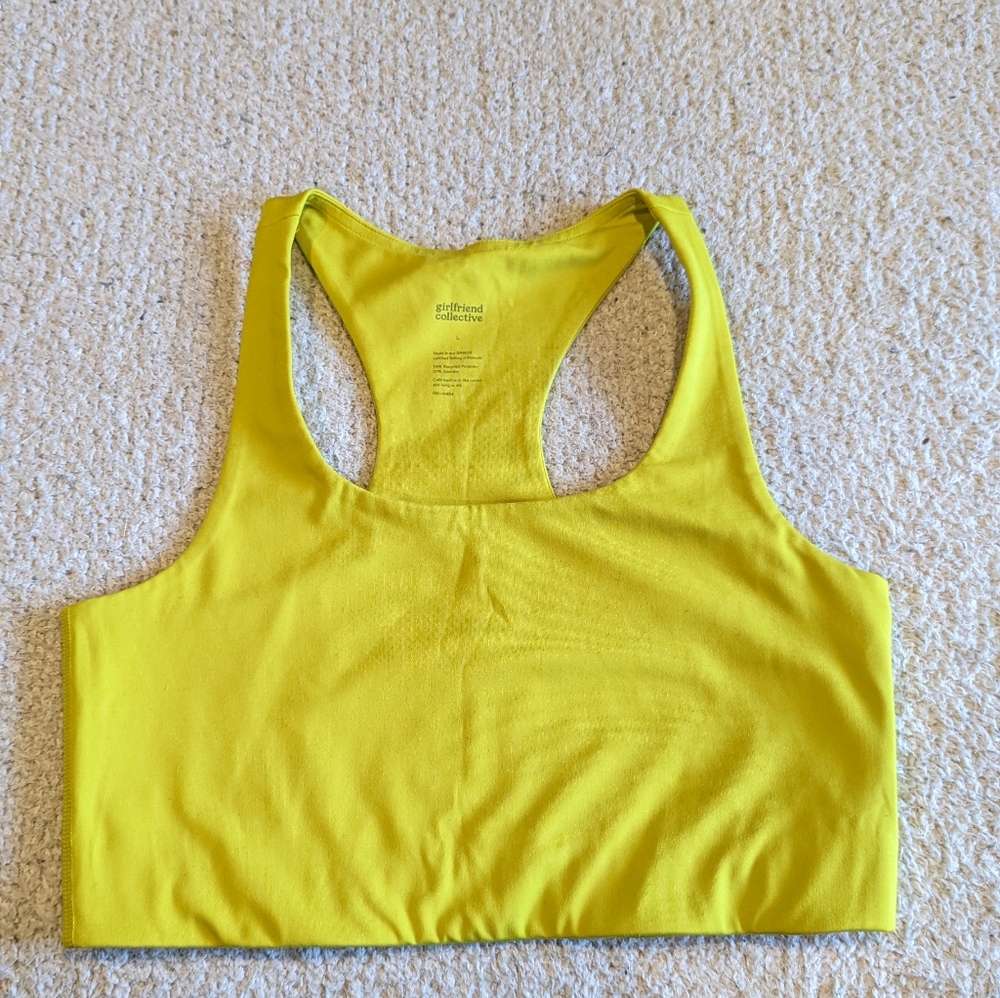 Girlfriend Collective Paloma Sports Bra chartreuse